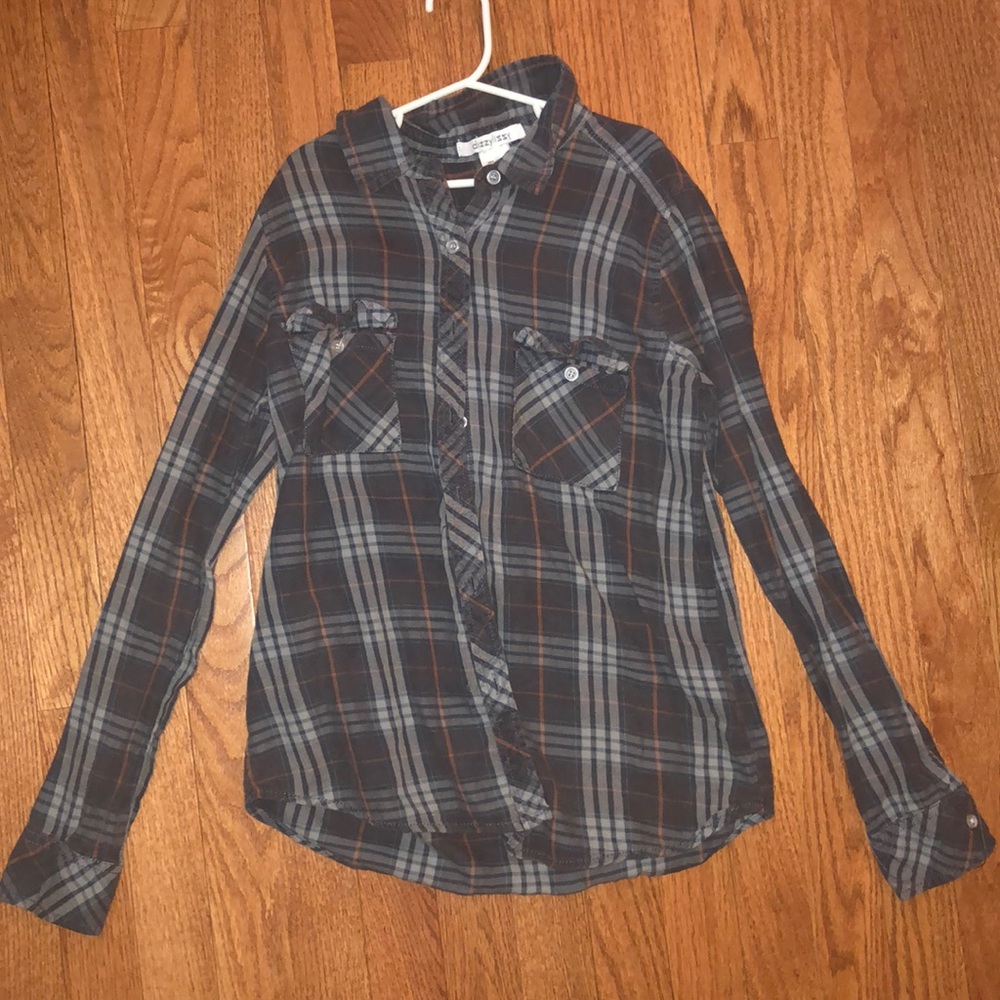 Dizzy Lizzy gray flannel
